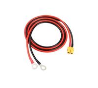 Câble XT60 Femelle vers Terminal à O Ring 1Mt 12AWG Fil de Silicone pour RC Lipo Adapté pour Drone Racing FPV, Rouge, Silicone