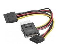 Exertis Connect – Répartiteur d'alimentation SATA (M, 4 plots) vers SATA (F) – 30 cm