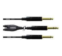 Câble Y audio [1x Jack mâle 6.35 mm - 2x Jack mâle 6.35 mm] Cordial CFY 1.5 VPP