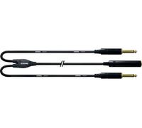 Cordial Câble Y Bretelle Jack Mono Femelles/2 Jack Mono Mâles 30 CM Câbles adaptateur