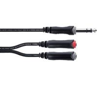 Câble Y Bretelle Jack Stéréo Mâle / 2 Jacks Mono Femelles 30 CM Câbles adaptateur