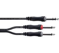 Câble Y bretelle jack stéréo mâle / 2 jacks mono mâles 1,5 m