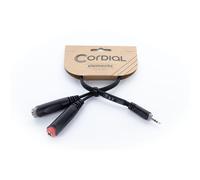 Câble Y bretelle mini-jack stéréo/2 jacks mono femelles 30 cm