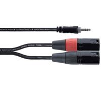 Câble Y Bretelle Mini-jack Stéréo / 2 XLR Mâle 1 M Câbles adaptateur
