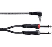Câble Y Bretelle Mini-jack Stéréo Coudé / 2 Jacks Mono 3 M Câbles adaptateur
