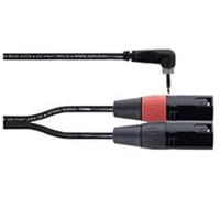 Câble Y bretelle mini-jack stéréo coudé / 2 XLR mâle 1 m