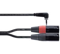 Câble Y Bretelle Mini-jack Stéréo Coudé / 2 XLR Mâle 3 M Câbles adaptateur