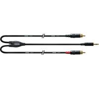 Cable Y Bretelle Minijack/2 RCA Longs 1,5 M