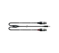 Câble Y Bretelle Minijack Stéréo/2 XLR Femelles 1,8 M Câbles adaptateur