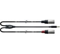 Câble Y Bretelle Minijack Stéréo/2 XLR Mâle Longs 1,5 M Câbles adaptateur