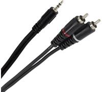Câble Y mini Jack mâle stéréo/RCA mâle 6 m Noir