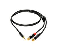 Câble en Y Mini-Jack 3.5mm mâle symétrique / 2x RCA mâle asymétrique MiniLink Pro noir 6m KLOTZ