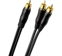 Câble Y Oehlbach D1C23711 Cinch-RCA audio [2x Cinch-RCA mâle - 1x Cinch-RCA mâle] 12.50 m anthracite