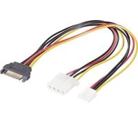 Câble Y Renkforce alimentation [1x Alimentation SATA mâle 15 pôles - 1x Alimentation IDE femelle 4 pôles, Floppy mâle 4 pôles]