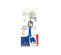 Câble Yello koko 3 en 1 Andy USB-A USB-C Micro USB et Lightning 15 cm Timbre Bleu