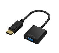 Cableader Adaptateur,DisplayPort (DP) vers VGA mâle à Femelle convertisseur (Noir)