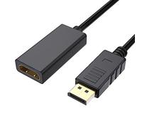 Cableader DP vers HDMI Adaptateur 4K&30HZ, DisplayPort (DP) à HDMI HDTV Adaptateur DP vers HDMI Mâle à Femelle Convertisseur avec Audio (Noir)