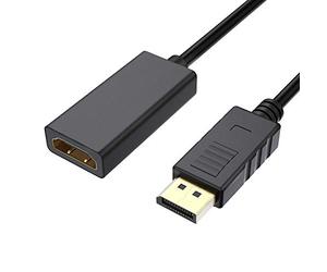Cableader DP vers HDMI Adaptateur 4K&30HZ, DisplayPort (DP) à HDMI HDTV Adaptateur DP vers HDMI Mâle à Femelle Convertisseur avec Audio (Noir)