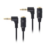 Cablecc 1 câble d'extension audio stéréo 3/4 pôles à angle droit de 3,5 mm mâle vers femelle