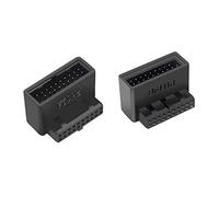 Cablecc 1 lot d'adaptateur d'extension USB 3.0 20 broches mâle vers femelle coudé à 90 degrés