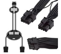 cablecc 12vhpwr atx3.0 PCI - e 5.0 câble de Module d'alimentation à 3080 3090ti PSU 16 Broches 12 + Double ATX 8 Broches pour Carte Graphique 4p