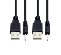 Cablecc 2 pcs/lot 150 cm 24AWG USB 2.0 mâle Type-A à 5V DC 2.0x0.7mm DC Câble d'alimentation à prise ronde