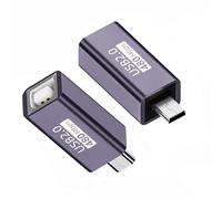 Cablecc 2 pcs/lot adaptateur d'extension USB 2.0 B Type femelle vers Mini USB et Micro mâle pour imprimante disque de téléphone