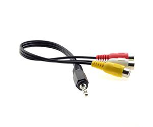 Cablecc 3.5 mm 1/20,3 cm mâle stéréo de Voiture auxiliaire vers 3 RCA AV Femelle Cordon Audio vidéo Composite câble 20 cm