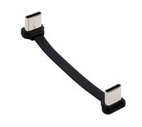 cablecc 65W Ultra Slim Flat Power Data USB-C Type C vers USB-C Câble avec Connecteur Angulaire Rapide Charge pour Ordinateur Portable Tablette Téléphone