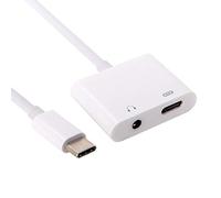 Cablecc Adaptateur combo USB-C vers écouteurs 3,5 mm et USB-C femelle pour tablette