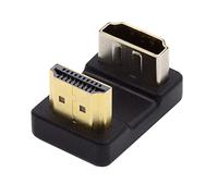 cablecc Adaptateur convertisseur HDMI 1.4 mâle vers HDMI femelle de type A standard pour économiser jusqu'à l'opposé en forme de U à l'arrière coudé à 360 degrés