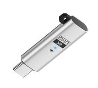 cablecc Adaptateur d'affichage virtuel USB-C USB5.0 USB4.0 Type-C DDC EDID Prise factice Émulateur d'affichage fantôme sans tête 4K @ 60 Hz Compatible avec Thunderbolt3/4/5 Argent