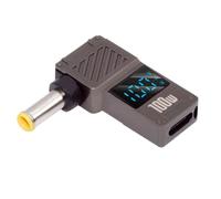 cablecc Adaptateur d'alimentation 20 V 5 A PD 65 W pour Ordinateur Portable, Affichage LED Intelligent USB-C Type-C, entrée vers Sortie 100 W, Prise Jack CC 5,0 x 1,0 mm