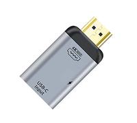 cablecc Adaptateur d'alimentation Type C Femelle vers HDMI HDTV et PD 4K 60Hz 1080p pour téléphone et Ordinateur Portable