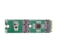 cablecc Adaptateur de carte d'extension M.2 NVME, port Daul, NVME M-Key 1 à 2 M-Key SSD/E-Key Adaptateur de carte sans fil pour 2230 mm
