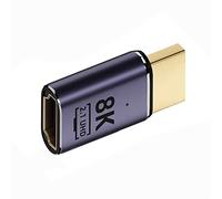 Cablecc - Adaptateur de conversion HDMI mâle vers HDMI 2.1 femelle - Extension UHD - Support 8K 60hz HDTV - Plaqué or