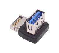 cablecc Adaptateur de données USB 3.1 Type-E mâle vers USB 3.0 femelle Type-A, coudé à 90 degrés pour carte mère