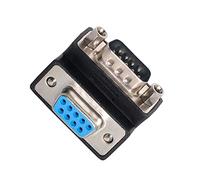 cablecc Adaptateur d'extension DB9P mâle vers femelle D-Sub RS232 9 broches coudé à 90 degrés vers le haut