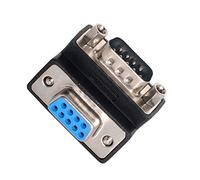 cablecc Adaptateur d'extension DB9P mâle vers femelle D-Sub RS232 90 degrés coudé vers le bas