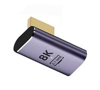cablecc Adaptateur d'extension HDMI mâle vers HDMI 2.1 femelle à profil bas vertical à angle droit 90 degrés UHD compatible 8K 60Hz HDTV