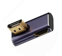 Cablecc Adaptateur d'Extension HDMI Mâle vers HDMI 2.1 Femelle Profil Bas Vertical à 90 Degrés Coudé vers le Bas Compatible HDTV 8K 60Hz