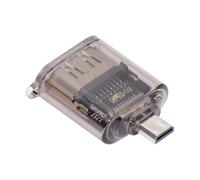 cablecc Adaptateur d'extension type D Micro-HDMI vers UHD HDMI 2.1 mâle vers femelle Transparent avec lumière LED intelligente Prend en charge HDTV 8K 60 Hz
