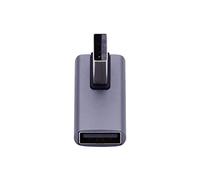 Cablecc Adaptateur d'extension USB 3.0 mâle vers femelle 10 Gbit/s - Alimentation, données et vidéo - Profil bas à 90 degrés - Type à angle droit
