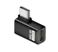 cablecc Adaptateur d'extension USB 5.0 80 Gbit/s mâle vers Femelle avec 240 W 16K 8K 5K Compatible USB 4.0 Thunderbolt 3/4/5 (Angle Droit)