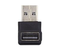 Cablecc Adaptateur d'extension USB3.0 Type A mâle vers femelle - Alimentation, données, vidéo - Support 10Gbps - Coudé vers le bas