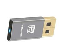 cablecc Adaptateur DisplayPort Actif DP Virtual Display 4K60HZ, fiche factice, émulateur fantôme sans tête, Argent