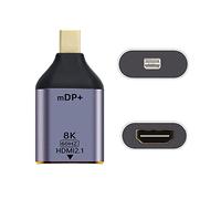 cablecc Adaptateur Mini DisplayPort 1.4 vers HDMI 2.0 8K 60 Hz UHD 4K Mini-DP vers HDMI mâle