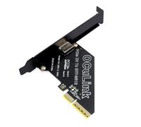 cablecc Adaptateur PCIe 4.0 X4 vers Oculink, adaptateur de carte d'extension SFF-8611/8612 vers PCI Express avec support de fente 8 cm/12 cm