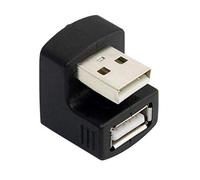 cablecc Adaptateur USB 2.0 incliné vers Le Bas Une Extension de la fiche à la Prise 90180360 degrés Noir