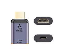 Cablecc Adaptateur USB-C type C femelle vers HDMI pour évier HDTV 8K @ 60 Hz 4K @ 120 Hz pour tablette, téléphone et ordinateur portable